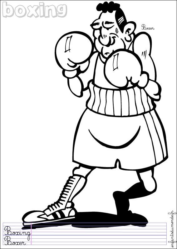 coloriage boxe 1